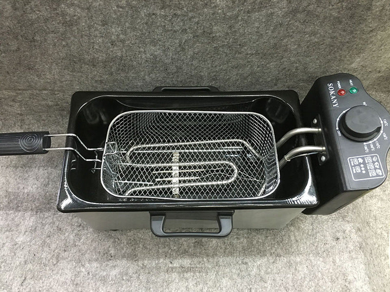 🍟✨ Freidora Eléctrica 3L Antiadherente | Potente 2000W para Papas Fritas 🏡🔥