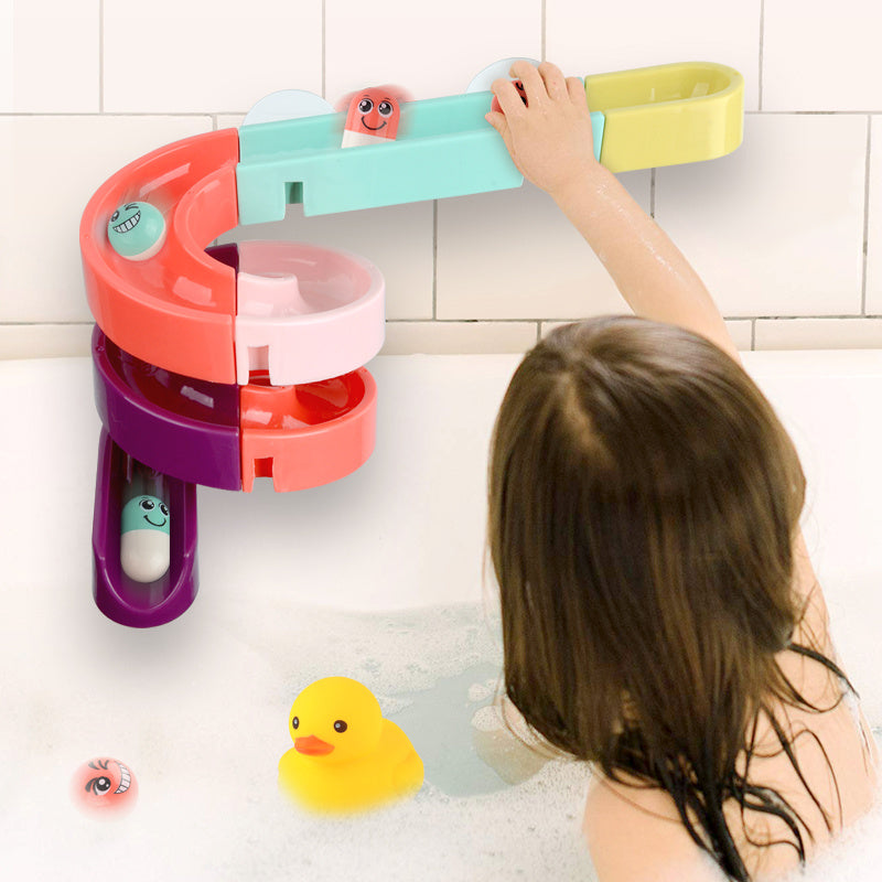 🐘 Juguete de Baño Infantil con Ventosas – Pista de Canicas de Agua – Tendencia 2026 🌈💦