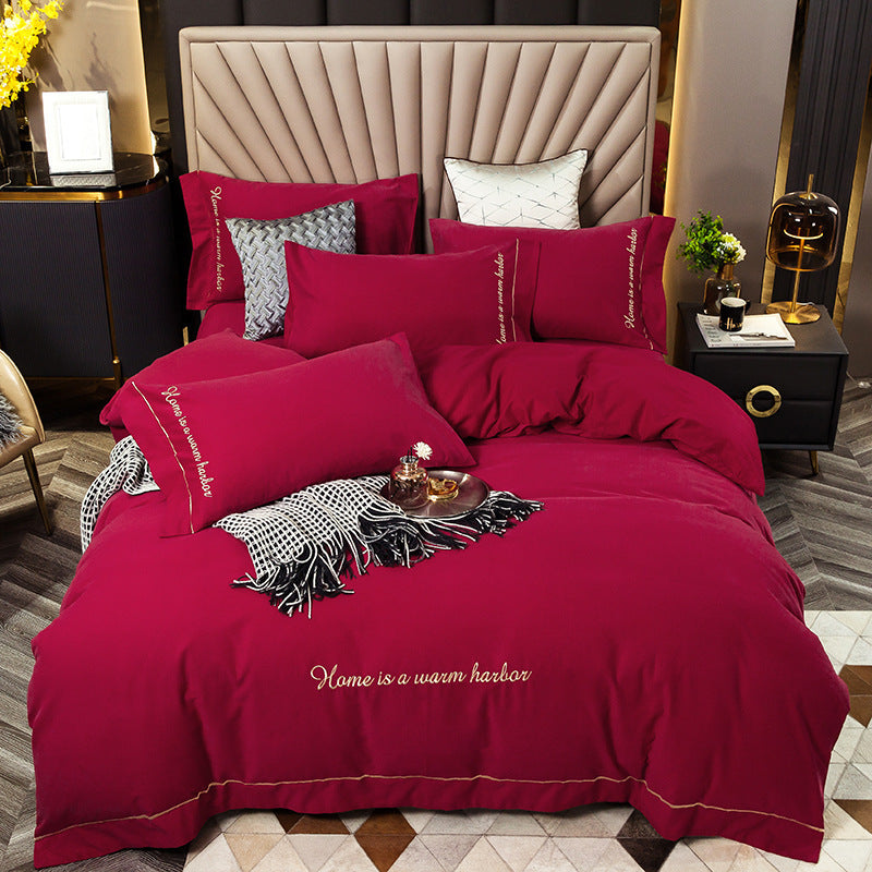 🛏️✨ Juego de Ropa de Cama Cepillado de Algodón Puro – Suave, Elegante y Acogedor 🌸