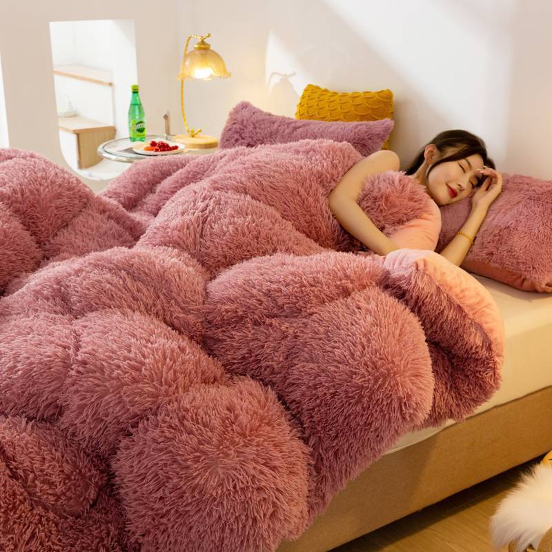 🛏️❄️ Edredón de Invierno de Doble Cara – Felpa de Visón + Terciopelo de Cristal, Súper Suave y Cálido ✨💖