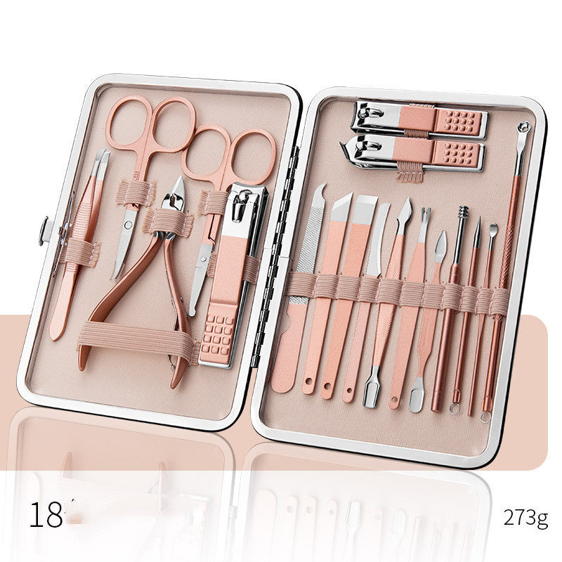 💅 Set Profesional de Manicura & Pedicura – Acero Inoxidable 🖤✨