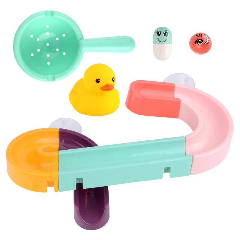 🐘 Juguete de Baño Infantil con Ventosas – Pista de Canicas de Agua – Tendencia 2026 🌈💦