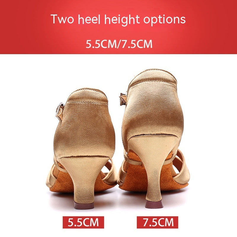 👠 Zapatos de Baile Latino con Tacón Alto y Suela Suave