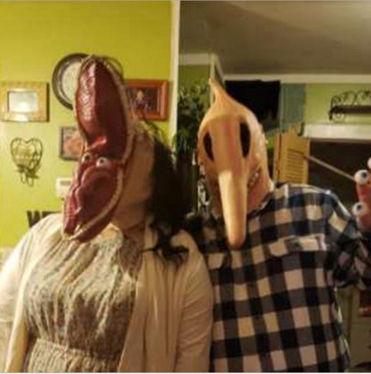 😈🎃 Máscara de Halloween “Adam y Barbara” 2026 – Máscara de Látex Terrorífica y Realista 👻✨