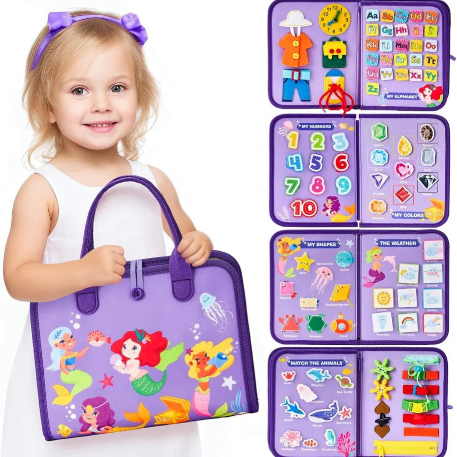 🧠🎒 Busy Book Montessori Infantil – Libro Sensorial Educativo – Tendencia 2026 🌈✨