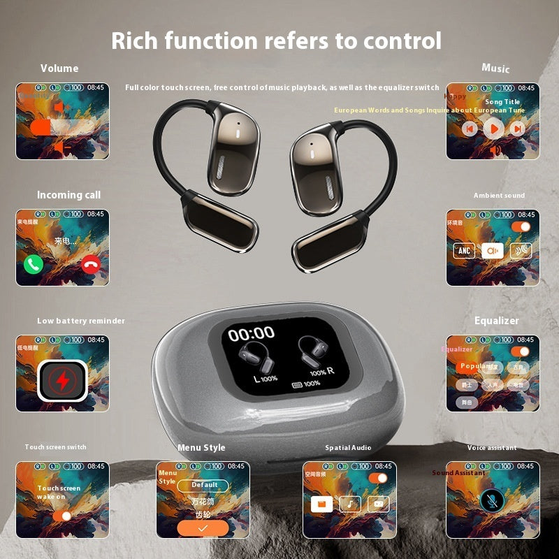 Auriculares deportivos inteligentes 🎧 | Pantalla táctil a color + control por voz