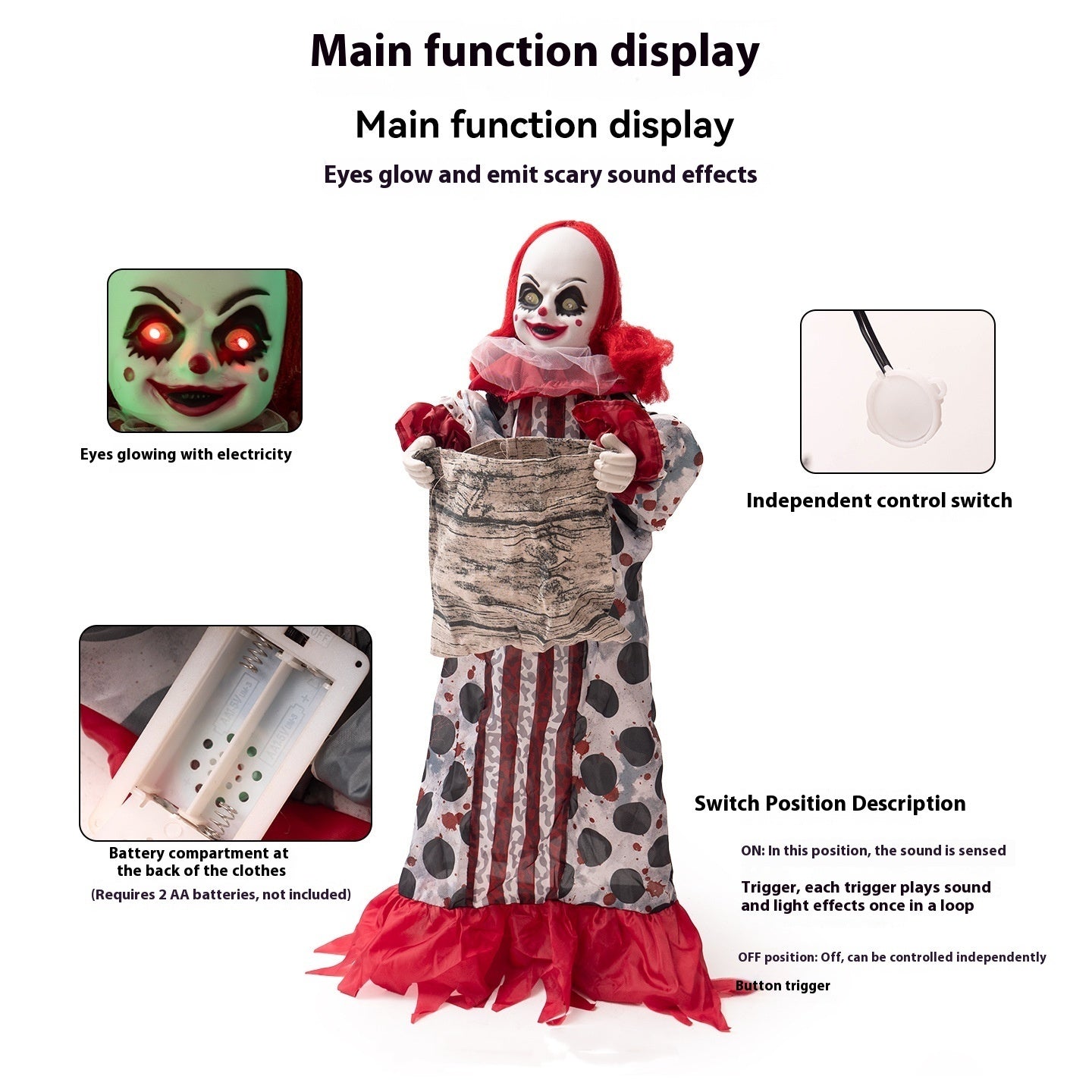 🍬🎃 Muñeca Eléctrica Dulcera Halloween 2026 – Decoración Animada y Divertida 👧✨