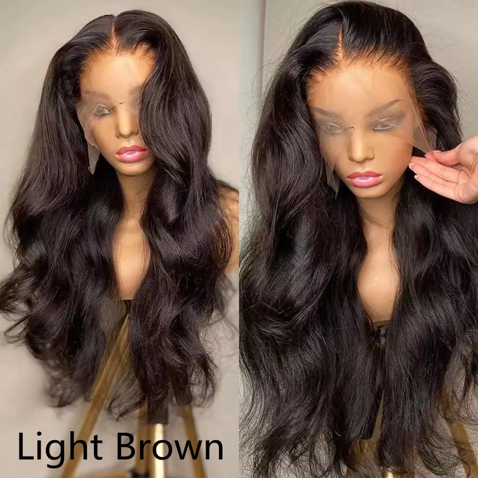 🌹 Peluca Larga Rizada – Estilo Europeo y Americano con Encaje Frontal ✨💇♀️