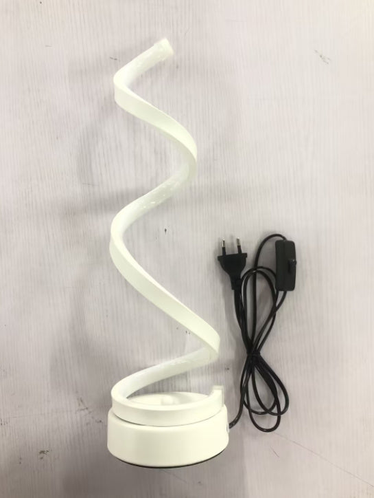✨ Lámpara de Mesa LED Espiral Moderna – Luz Cálida y Regulable con Control Remoto