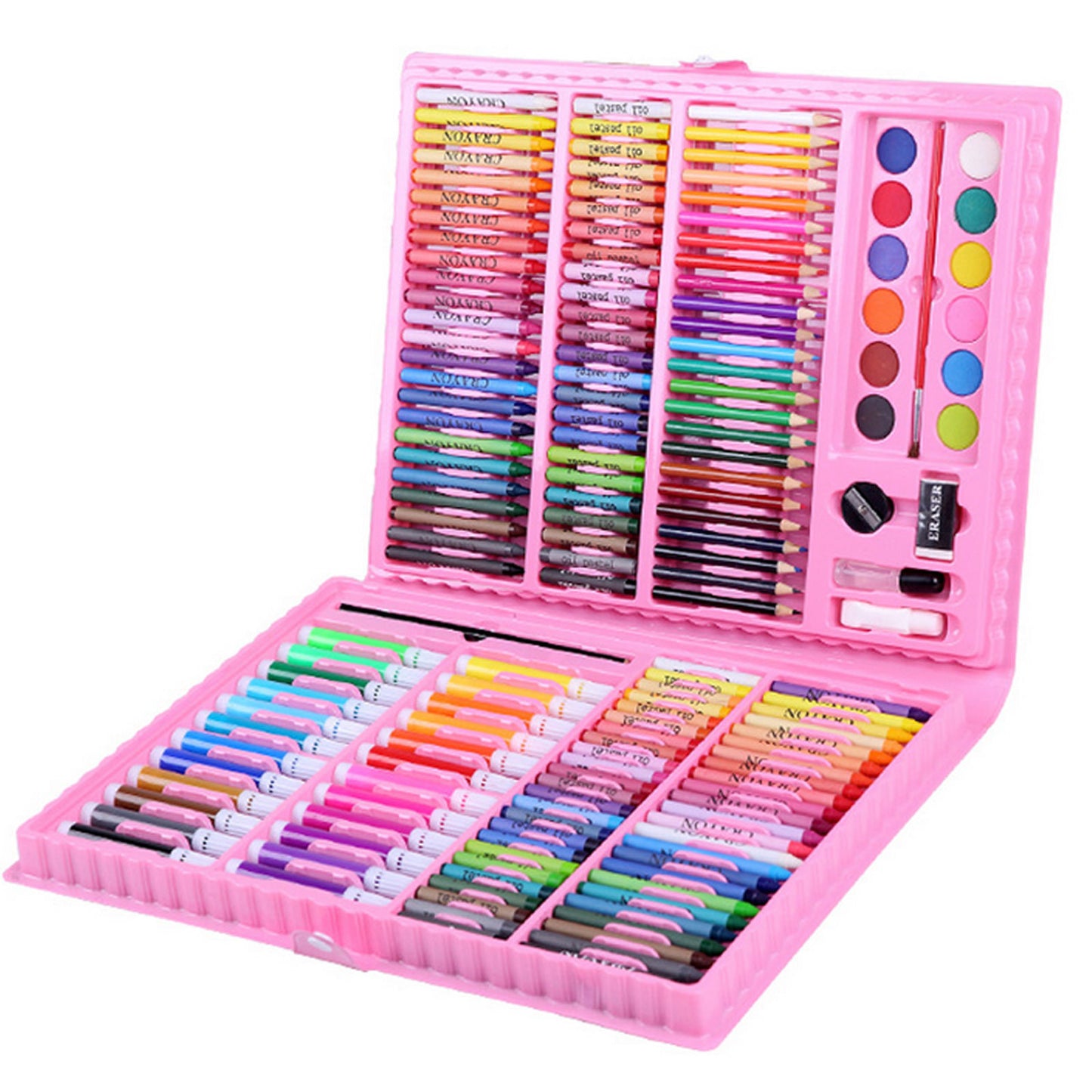 🎨🖌️ Set de Pintura 168 Piezas – Acuarelas, Pasteles y Pinceles – Material Escolar Creativo – Tendencia 2026 🌈✨