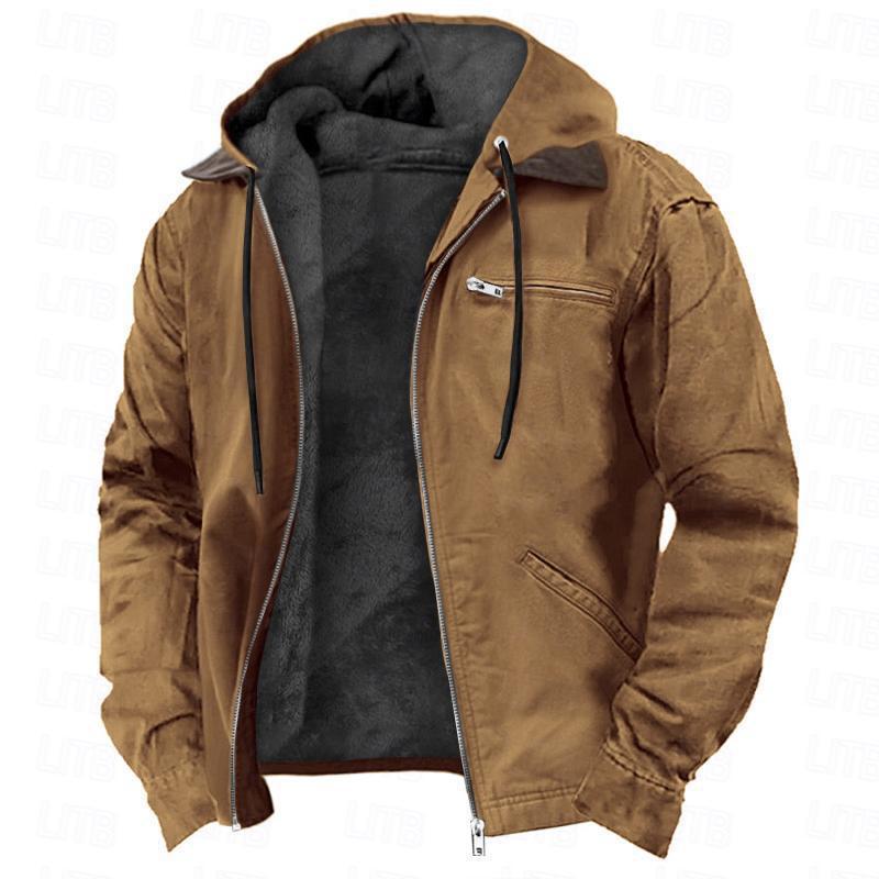 š§„ Abrigo de Invierno con Capucha para Hombre ā Chaqueta CĆ”lida con Cremallera y Bolsillos š„āļø | Tendencia 2026