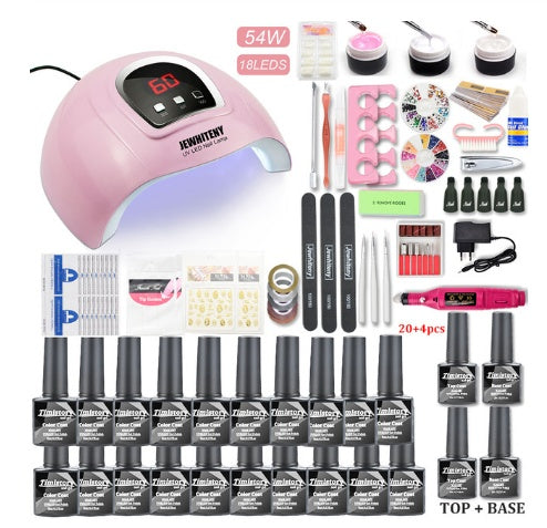 š
Kit Completo Manicura Profesional ā LĆ”mpara LED 80W + Esmaltes UV šāØ