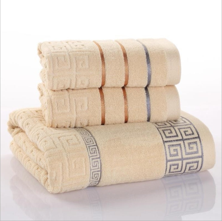 🛁✨ Set de Toallas de Algodón 3 Piezas – Suaves, Absorbentes y Elegantes 🌿💦