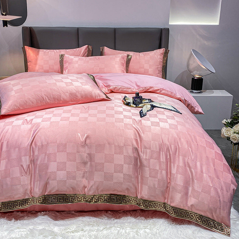 🛏️✨ Juego de Sábanas de Algodón Seda – Funda Nórdica & Sábana Ajustable 💎🌸