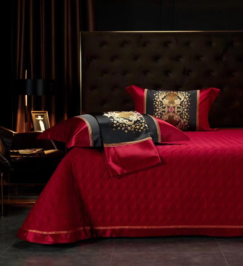 Juego de cama seda y algodón 🛌 | Set 4 piezas lujo ligero