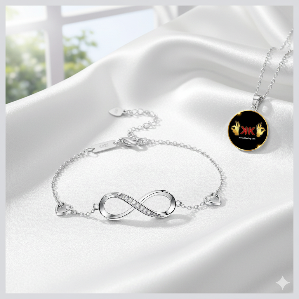 ♾️ Pulsera Infinito de Plata 925 con Circonitas – Elegancia y Amor Eterno 💖