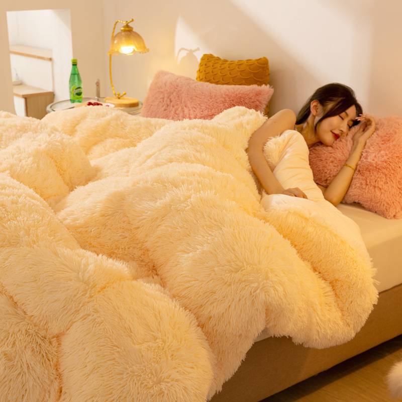 🛏️❄️ Edredón de Invierno de Doble Cara – Felpa de Visón + Terciopelo de Cristal, Súper Suave y Cálido ✨💖