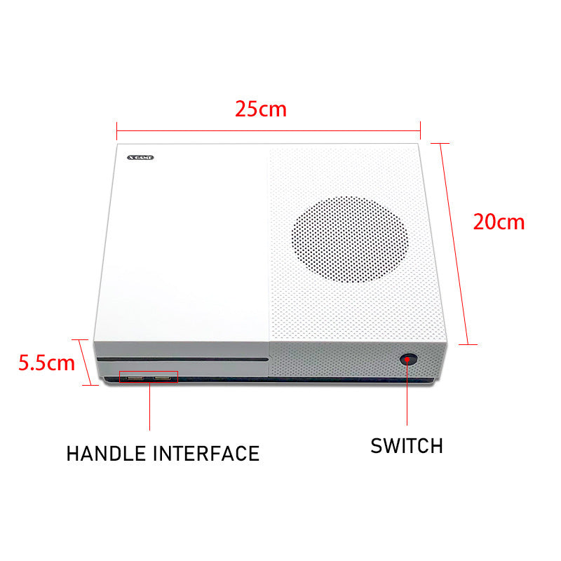 Consola arcade Xgame con mandos con cable y conexión HDMI para juegos retro.