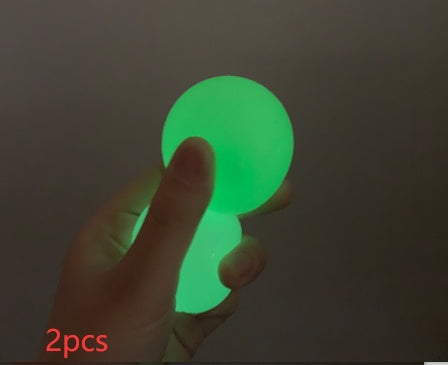🟢✨ Bola Pegajosa Luminosa – Glow In The Dark – Juguete Antiestrés – Tendencia 2026 🌟