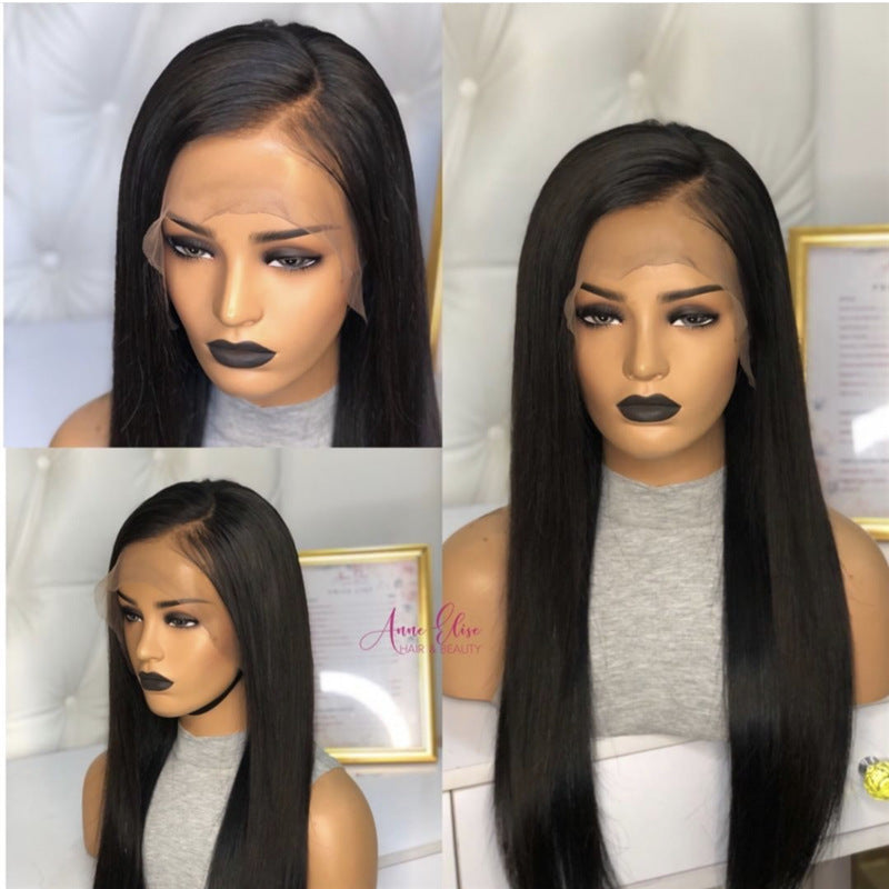 👑 Peluca Larga Lisa – Estilo Europeo y Americano ✨💇♀️