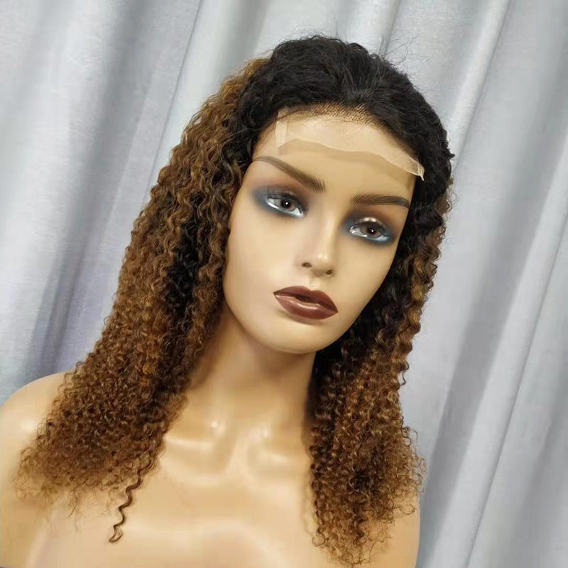 🖤 Peluca Rizada Kinky – Cabello Humano Natural ✨👑