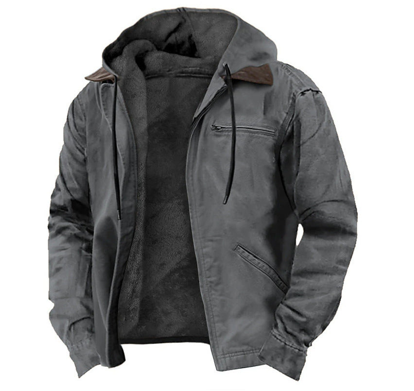 š§„ Abrigo de Invierno con Capucha para Hombre ā Chaqueta CĆ”lida con Cremallera y Bolsillos š„āļø | Tendencia 2026