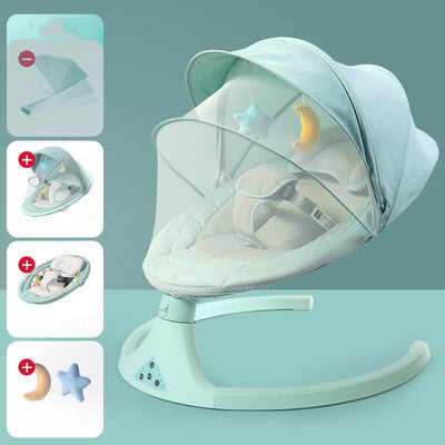 👶🪄 Cuna Mecedora Eléctrica Ajustable para Bebés – Tendencia 2026 🌟