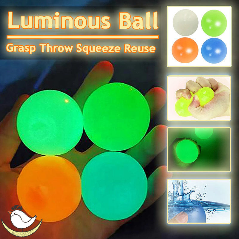 🟢✨ Bola Pegajosa Luminosa – Glow In The Dark – Juguete Antiestrés – Tendencia 2026 🌟