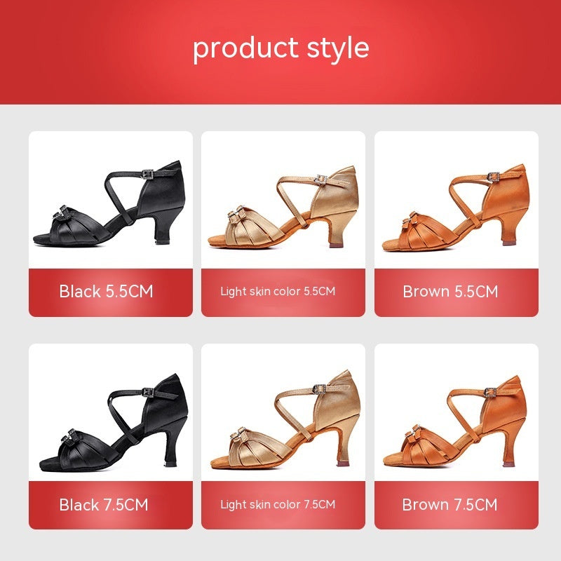 👠 Zapatos de Baile Latino con Tacón Alto y Suela Suave