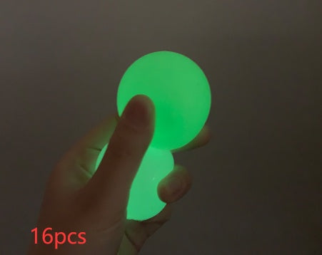 🟢✨ Bola Pegajosa Luminosa – Glow In The Dark – Juguete Antiestrés – Tendencia 2026 🌟