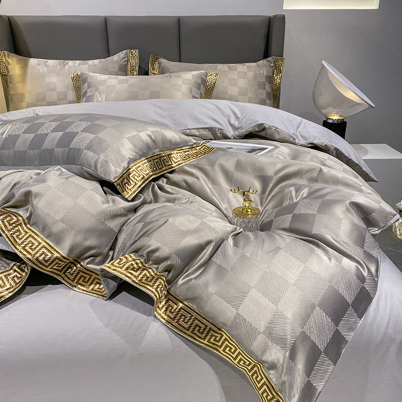🛏️✨ Juego de Sábanas de Algodón Seda – Funda Nórdica & Sábana Ajustable 💎🌸