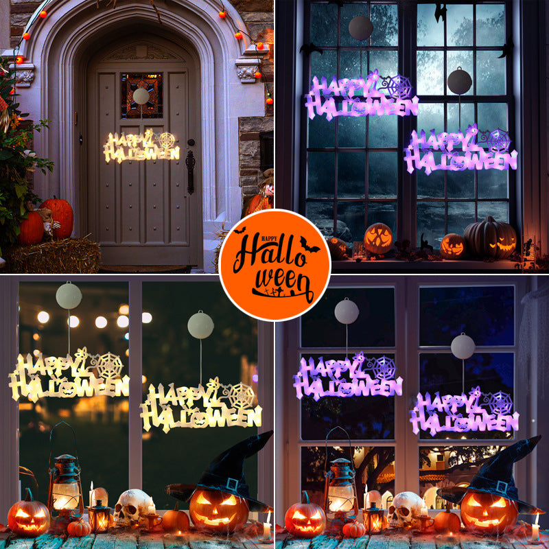 💡🎃 Luz Decorativa LED de Halloween 2026 – Placa Colgante para Puerta o Pared 👻✨