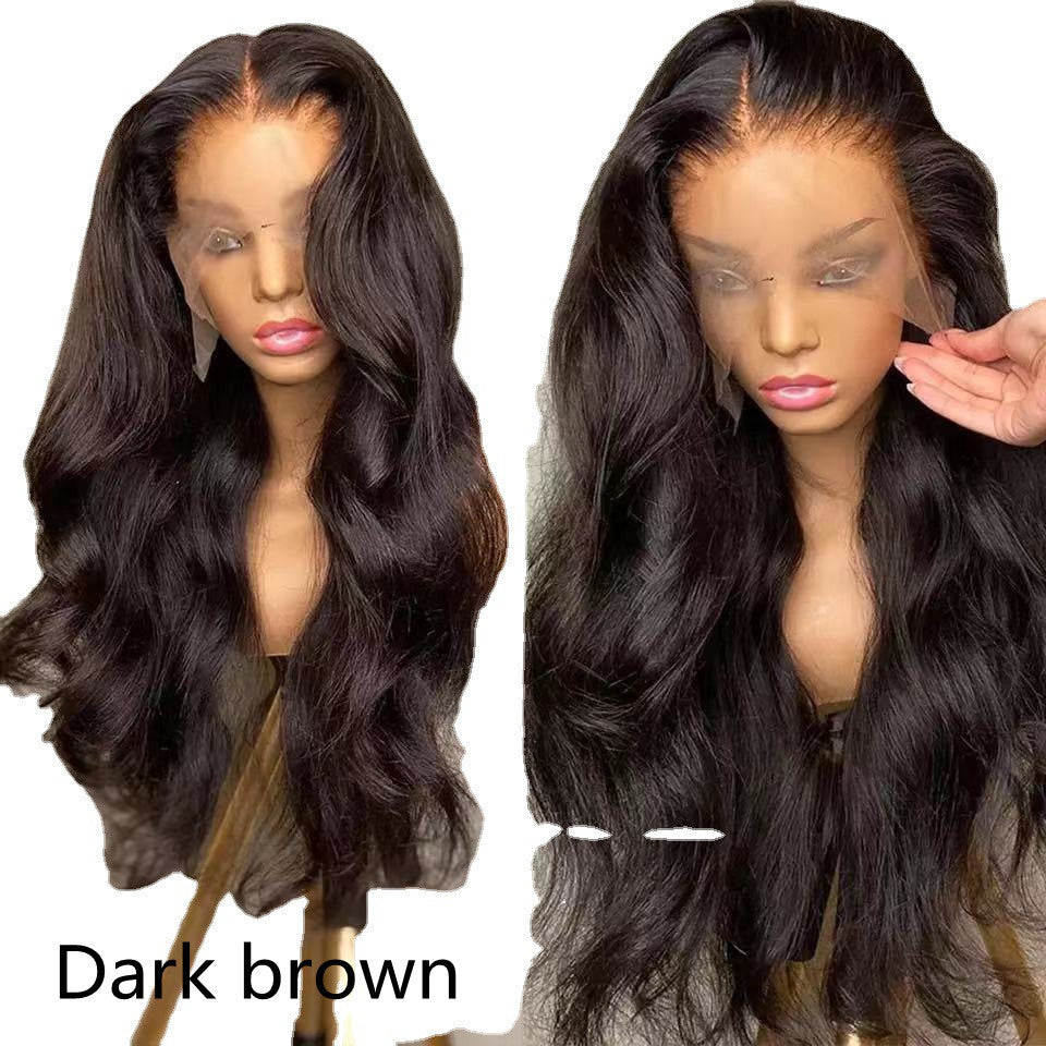 🌹 Peluca Larga Rizada – Estilo Europeo y Americano con Encaje Frontal ✨💇♀️