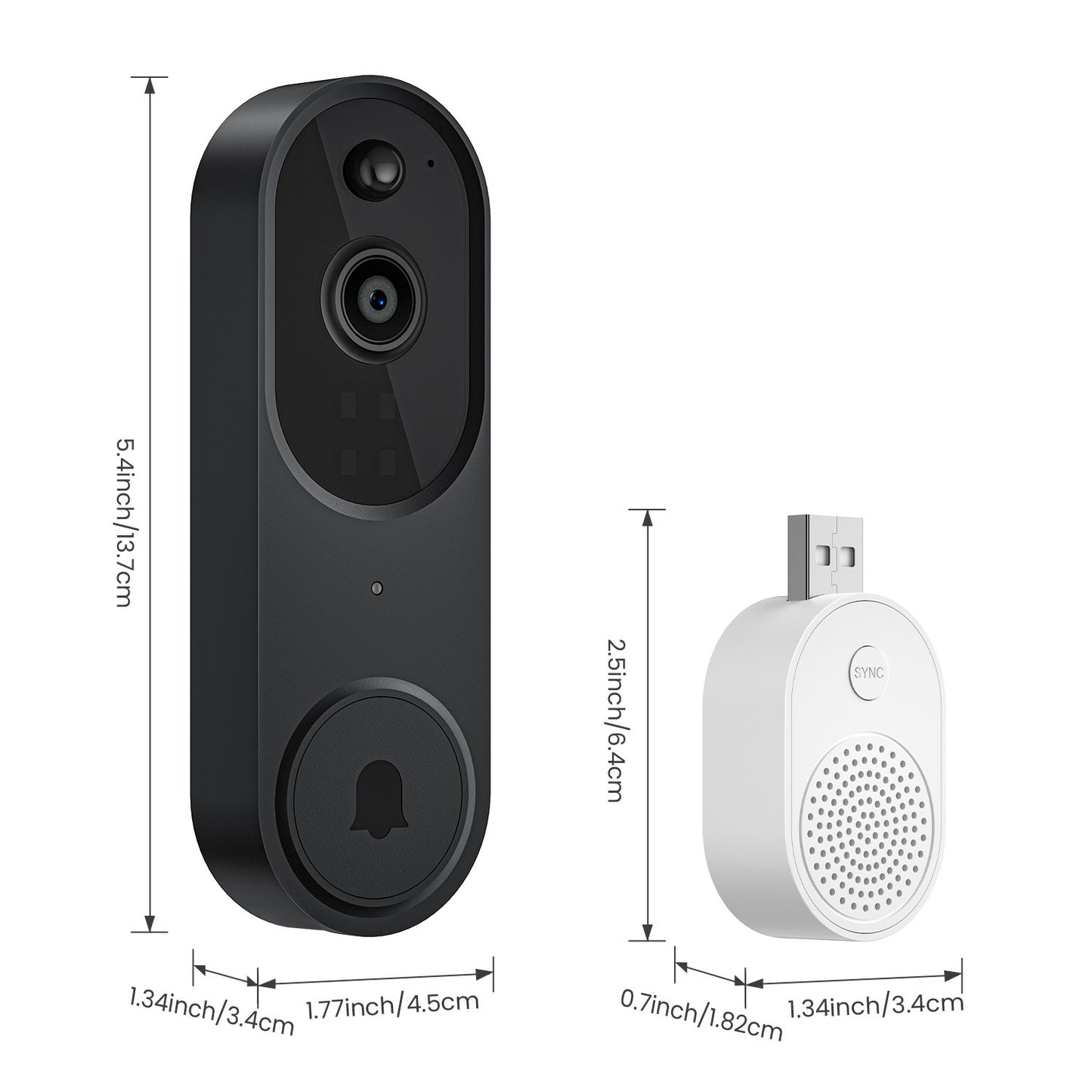 M50 Timbre Inteligente Inalámbrico con Cámara Visual HD y Visión Nocturna