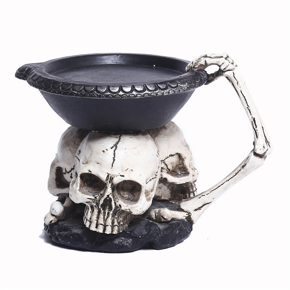 👻🕯️ Bandeja Decorativa con Tres Fantasmas 2026 – Portavelas Creativo de Resina 🖤✨