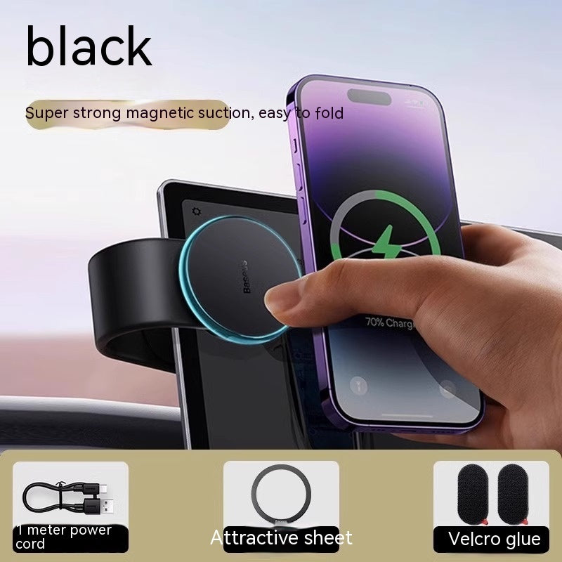 🚗 Soporte Móvil Magnético para Coche con Carga Inalámbrica 15W – Flexible, Estable y Compatible con MagSafe