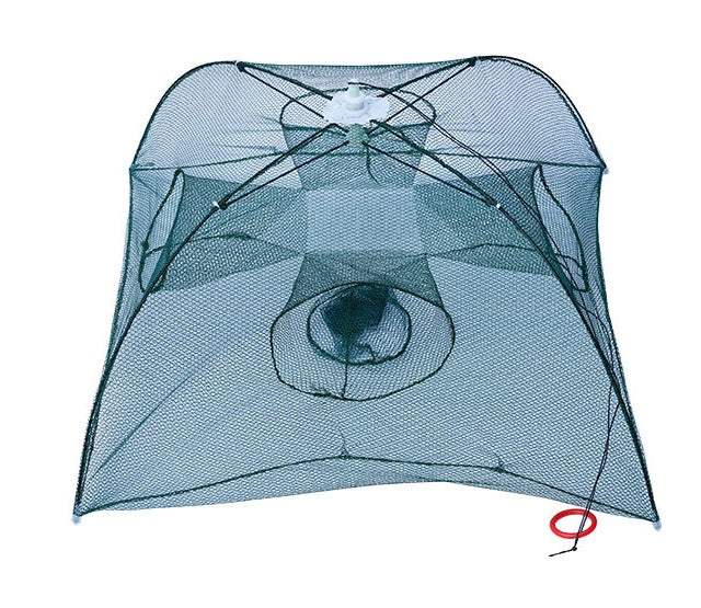 🦞 Red Trampa Automática de Pesca Plegable – 4 a 20 Agujeros 🎣✨ | Nylon Reforzado y Zíper de Extracción | Tendencia 2026