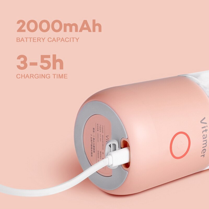 š„¤ Licuadora PortĆ”til 350 ml ā USB Recargable | Smoothies & Batidos al Instante šā”