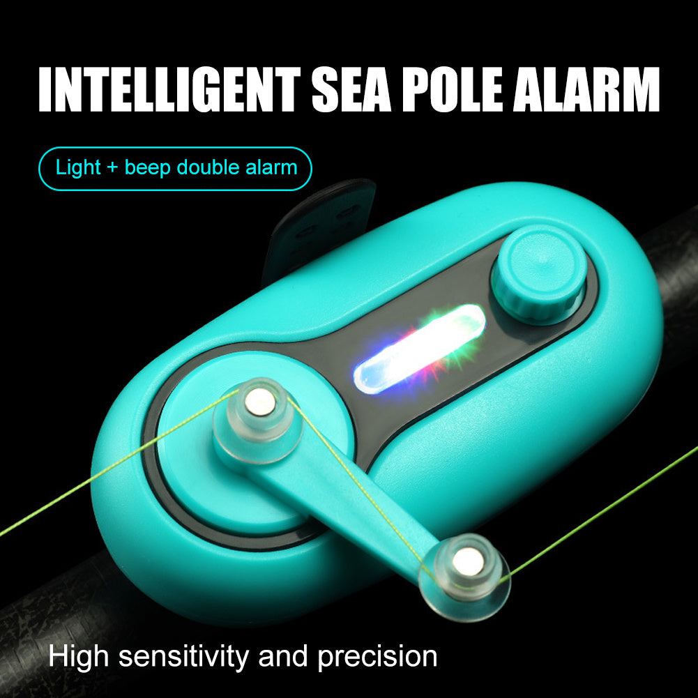 Alarma electrónica de mordida de pez con luz LED y sonido de 80 dB