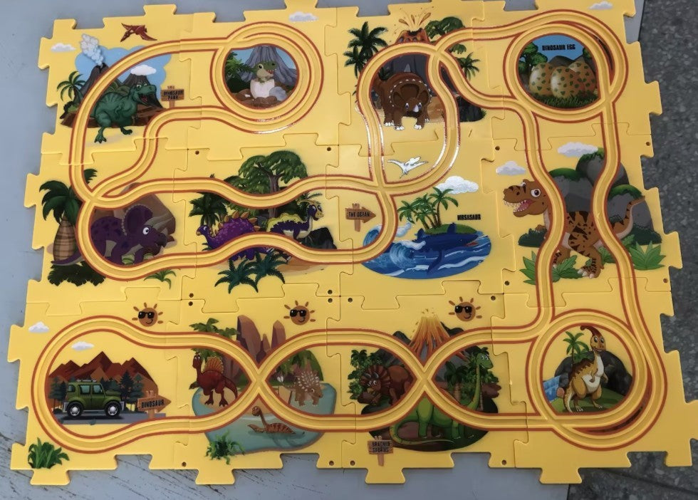 🚂🧩 Pista Eléctrica de Puzzle para Niños – DIY Creativo + Coche Automático – Tendencia 2026 ⚡👧👦