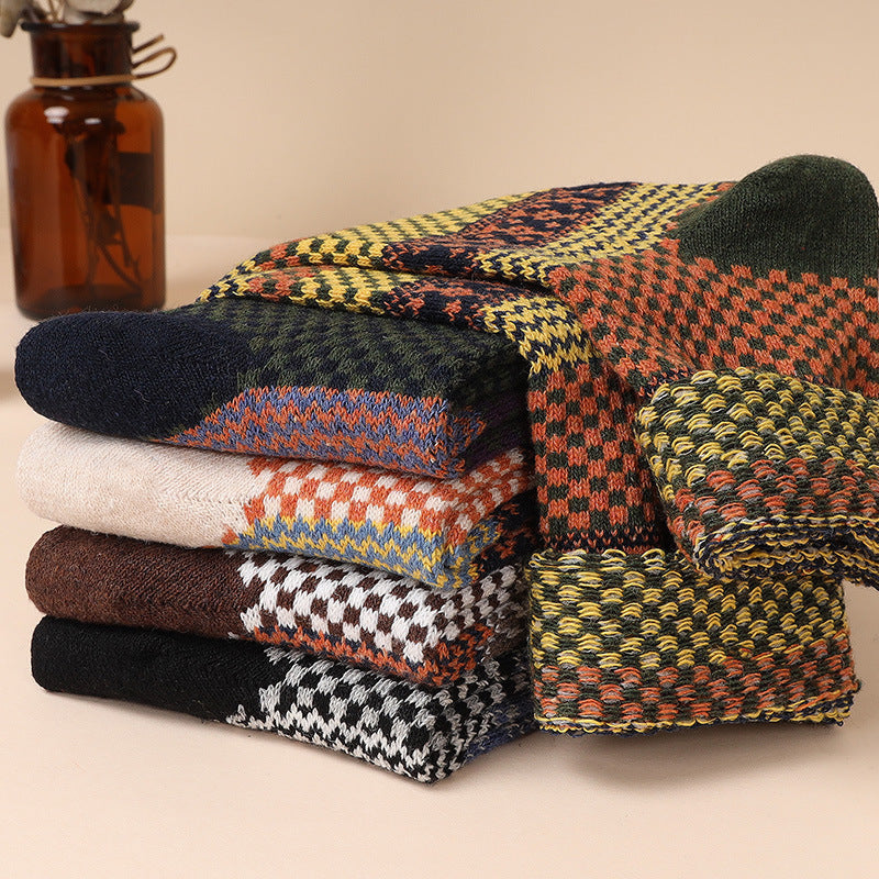 Calcetines retro de invierno para hombre – Pack de 5 o 10 pares estilo vintage