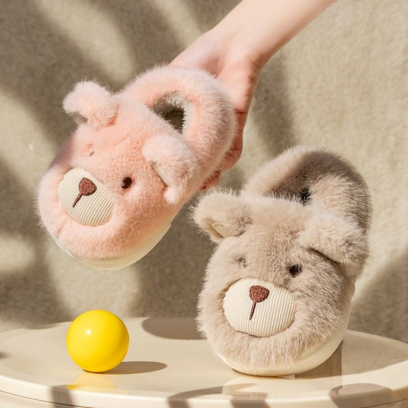 Zapatillas infantiles de peluche – Calzado cálido antideslizante