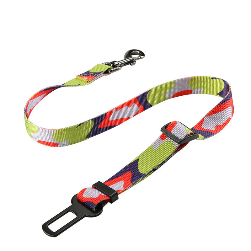 Cinturón de seguridad ajustable para perros – Nylon resistente y compatible con vehículos