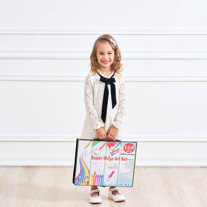 Set de Pintura de 168 Piezas con Acuarelas, Pasteles y Pinceles