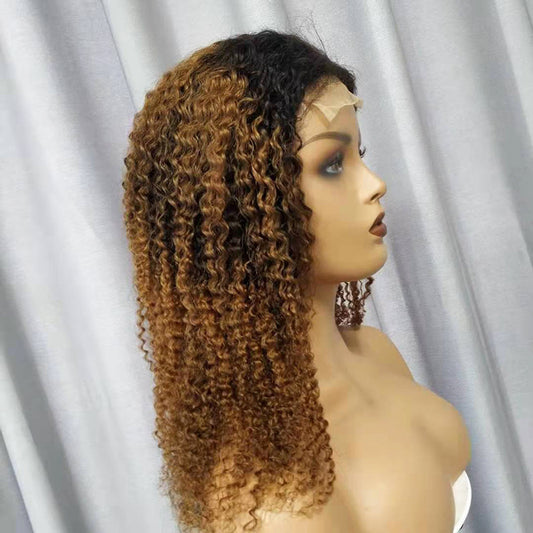 🖤 Peluca Rizada Kinky – Cabello Humano Natural ✨👑