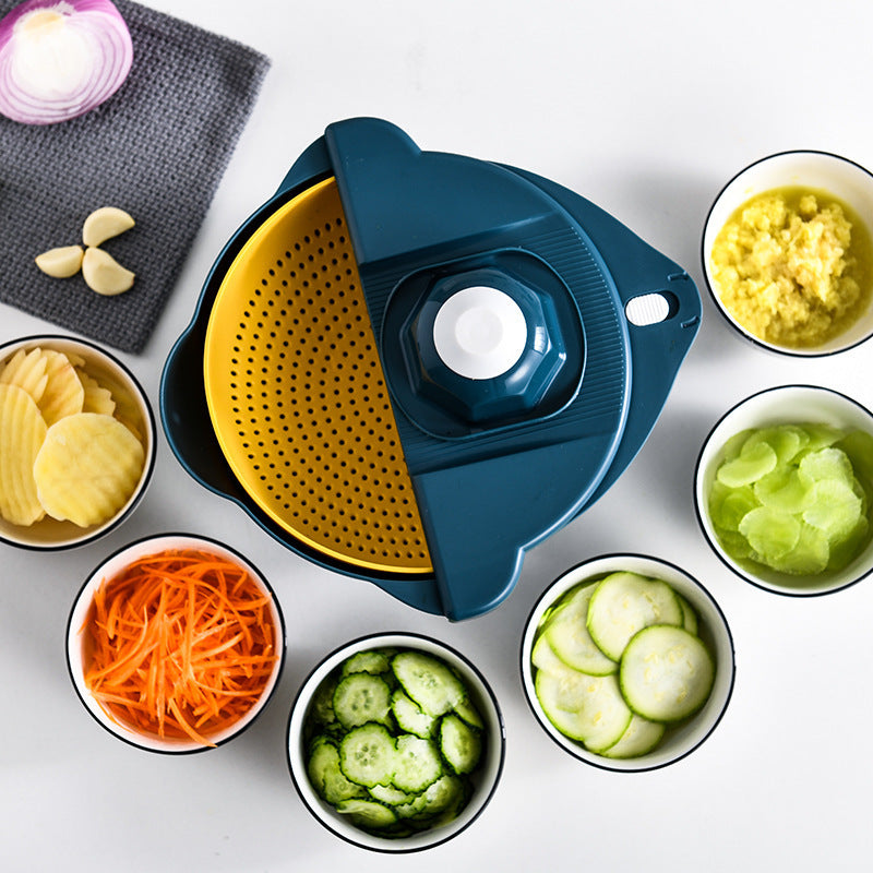 Cortador y Rallador de Verduras Multifuncional 7 en 1 de Cocina