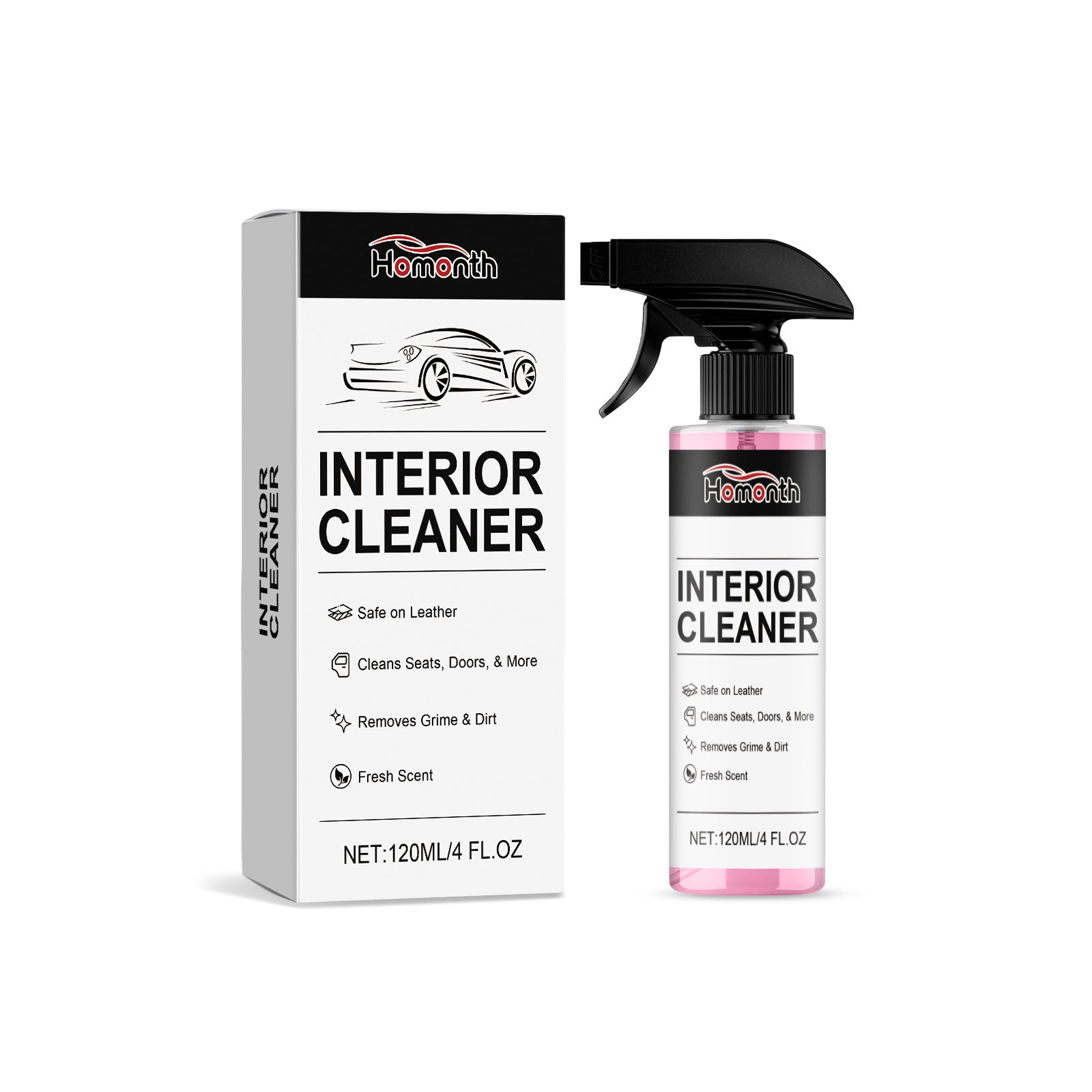 Spray de Limpieza para Interiores de Coche con Aroma Fresco y Fórmula No Abrasiva