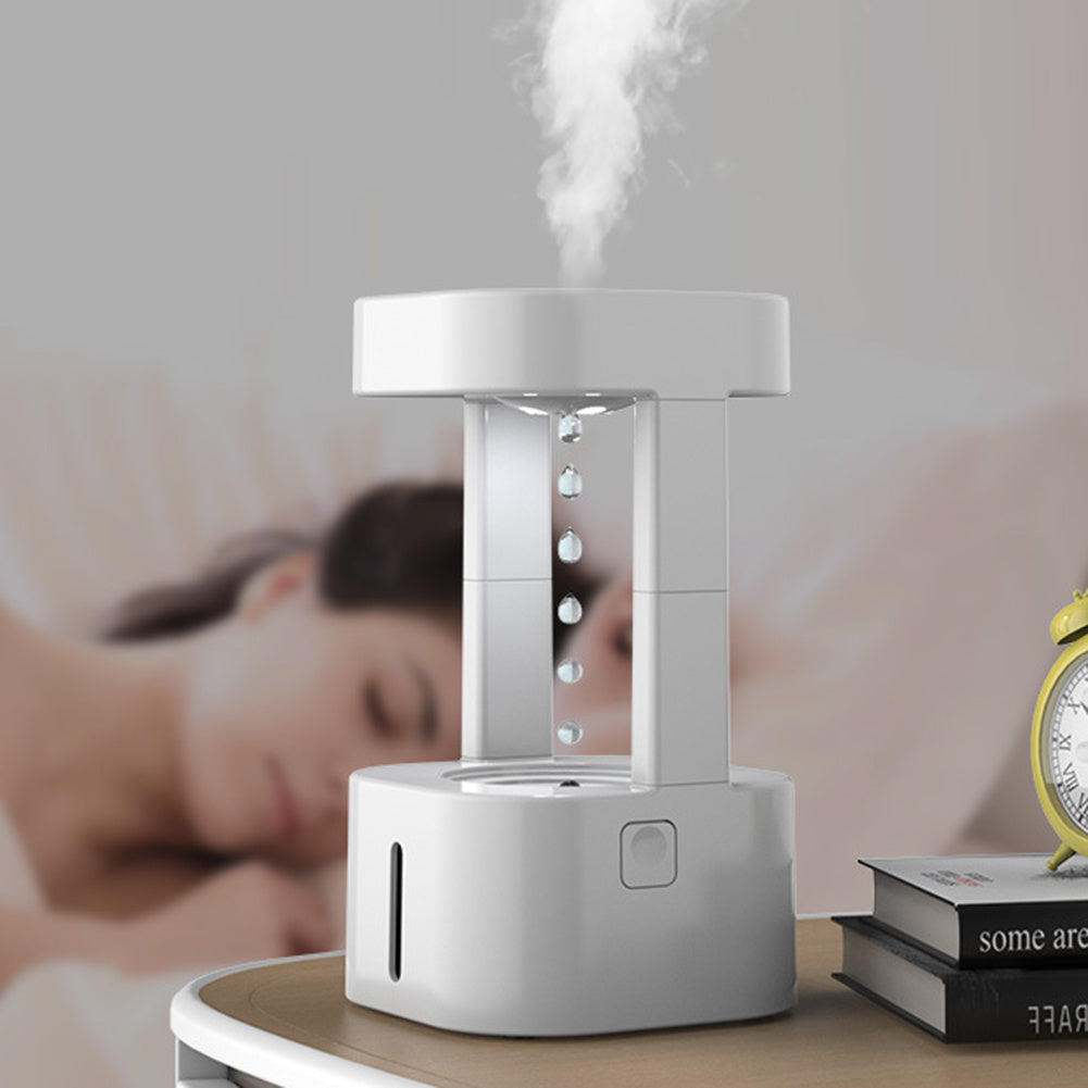 Humidificador antigravedad con efecto cascada – Tanque de 580 ml y luz ambiental