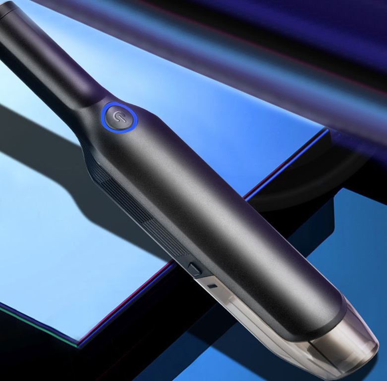 Aspiradora inalámbrica portátil de 5000 Pa con diseño compacto para limpieza rápida en coche y hogar.