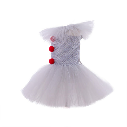 Disfraz de Princesa Infantil con Malla – Vestido, Guantes y Diadema